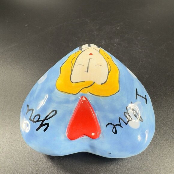 Sandra Magsamen for Silvestri Ceramic Heart Rattle I Love You Figure Decor VTG - Picture 7 of 14